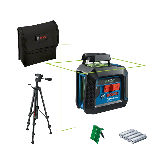 Nivel Laser Bosch 20m Línea Verde + Tripode + Maleta + Placa