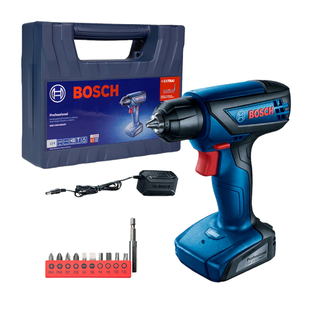 Taladro Atornillador Bosch 12v 1300rpm Torque 6Nm Cargador + Accesorios (06019F40G2)