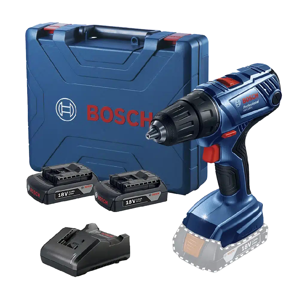 Taladro Atornillador Inalambrico bosch 18v,+ 2 Baterias 1.5ah,1700rpm,Cargador,maletin
