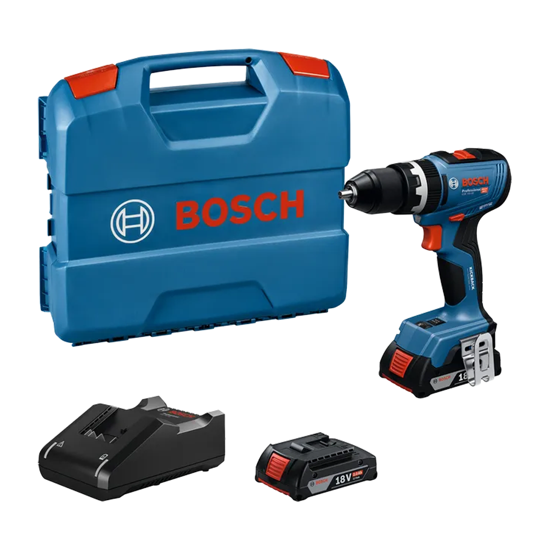 Taladro Percutor Inalámbrico 1/2″ 31Nm 18V Brushless Bosch GSB 18V-65 + 2Baterías + Cargador