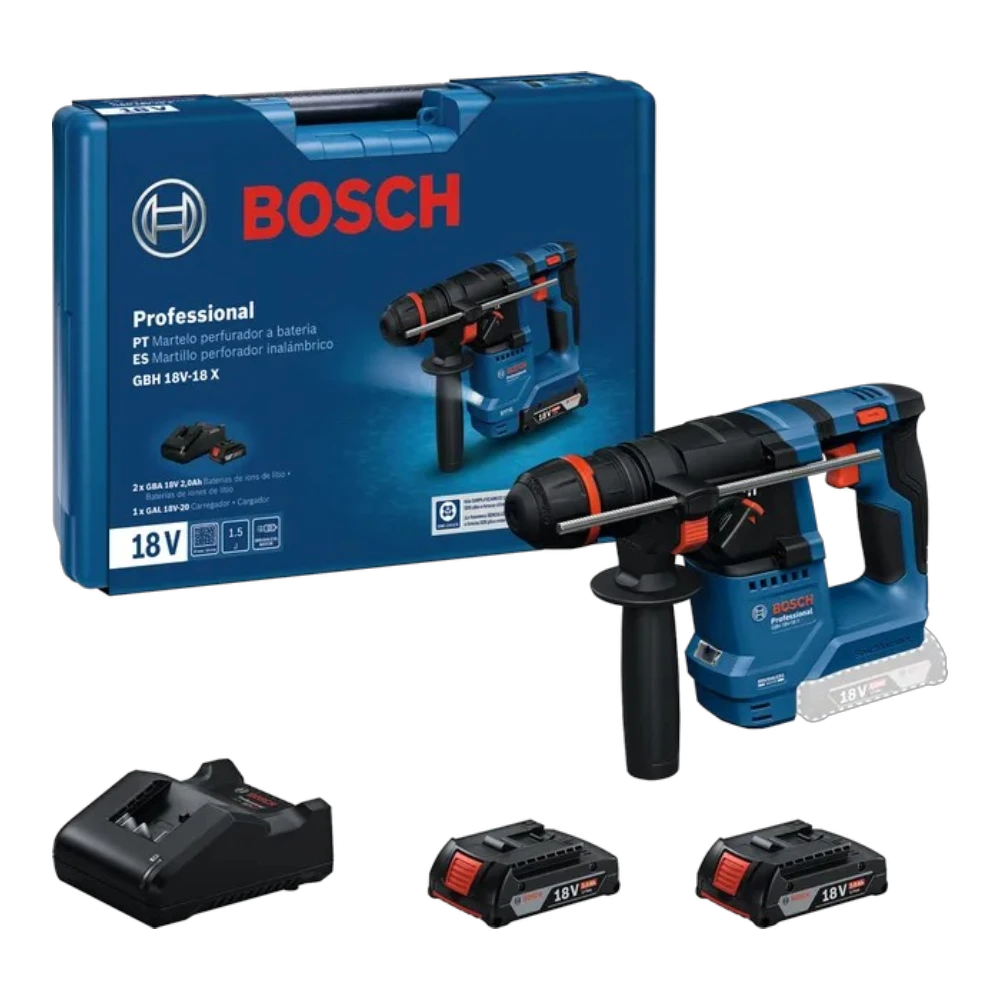 Martillo Demoledor Inalámbrico Bosch 1.5J 18V SDS Plus GBH 18V-18 X