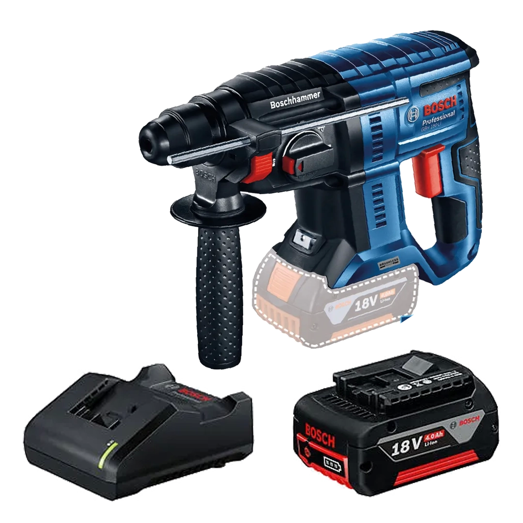 Rotomartillo Inalámbrico Bosch 1.7J 18V SDS Plus GBH 180-LI + Batería + Cargador