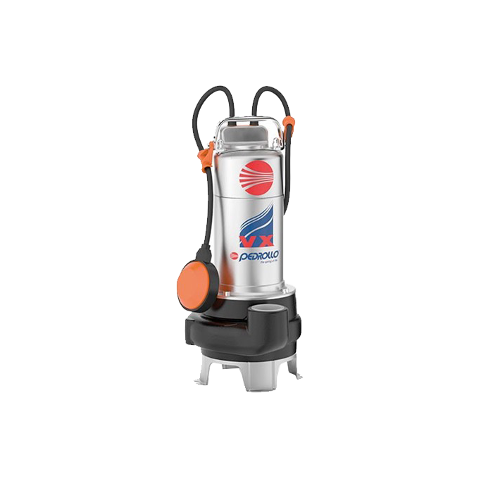 Electrobomba Drenaje Sumergible Pedrollo Aguas Negras Vortex 1HP,1-1/2",220V,1F