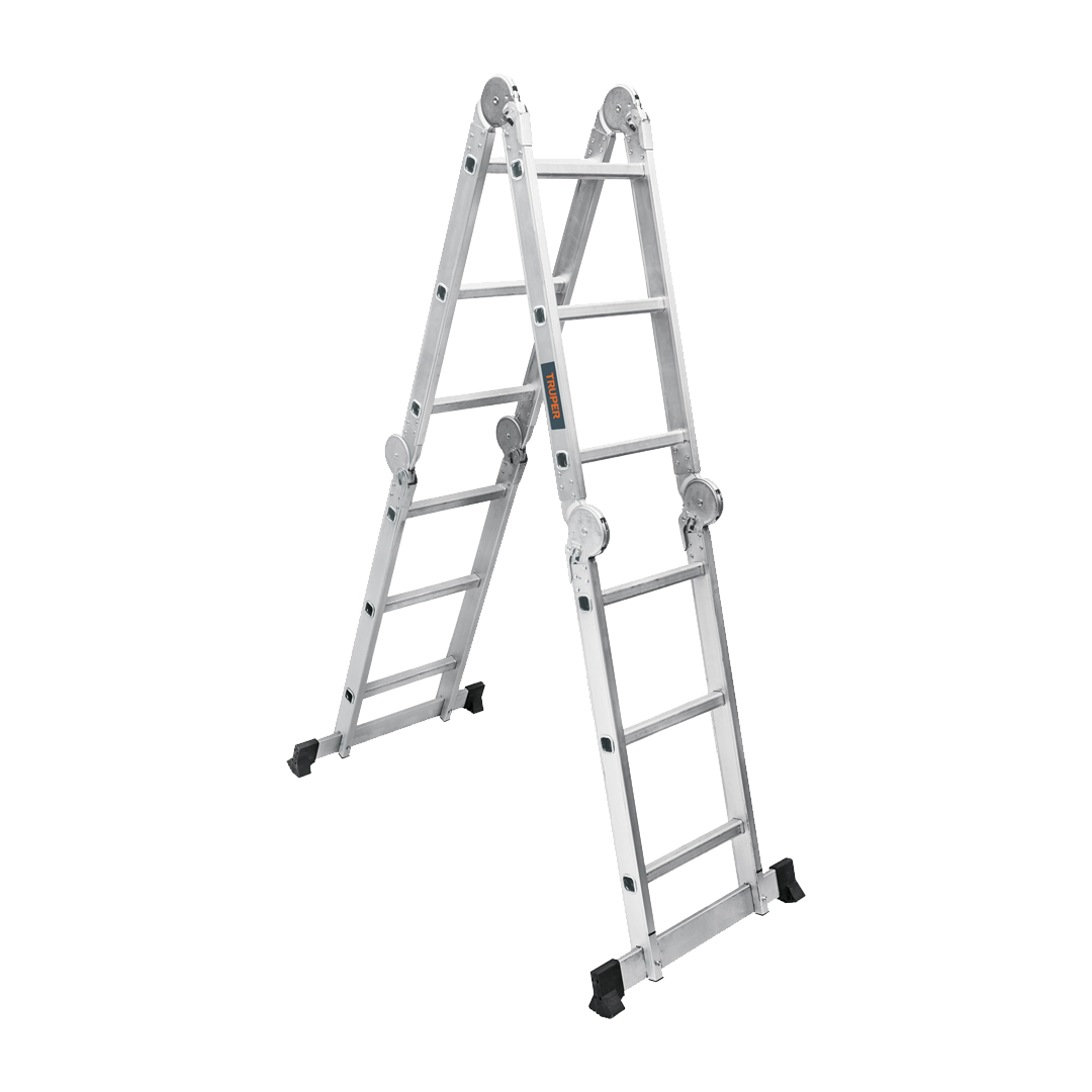 Escalera Multiposición Aluminio Truper Tipo I 16E 5.4mt 200Kg 