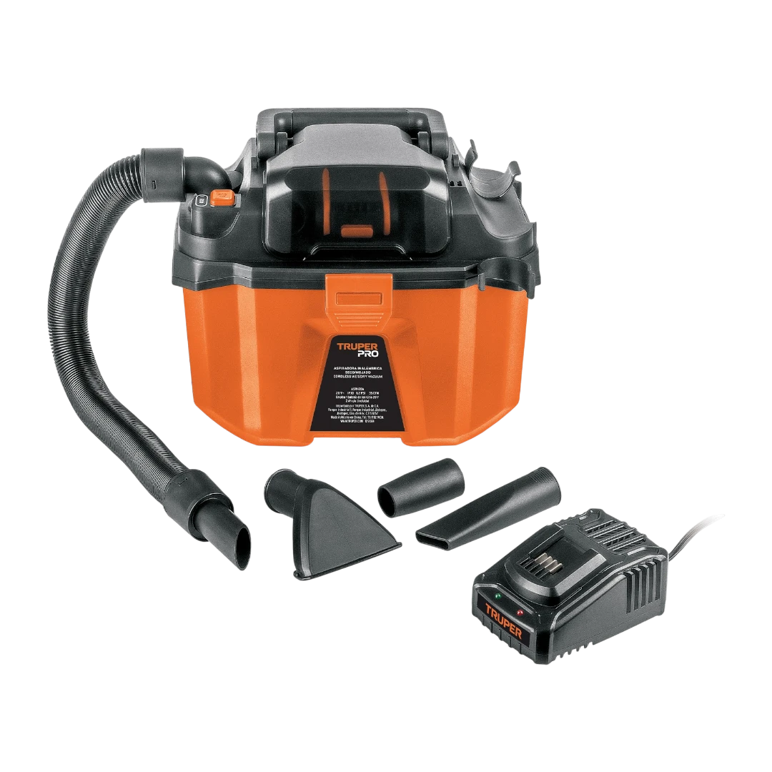 Aspiradora en Seco y Húmedo Inalámbrica Truper Pro 20v 7.5lt + Batería + Cargador