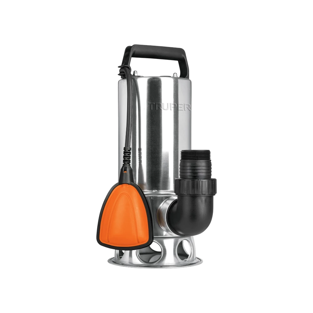 Electrobomba Truper Sumergible Agua Sucia 1 a 1 1/2Pulgada 1.0HP 110V Acero Inox