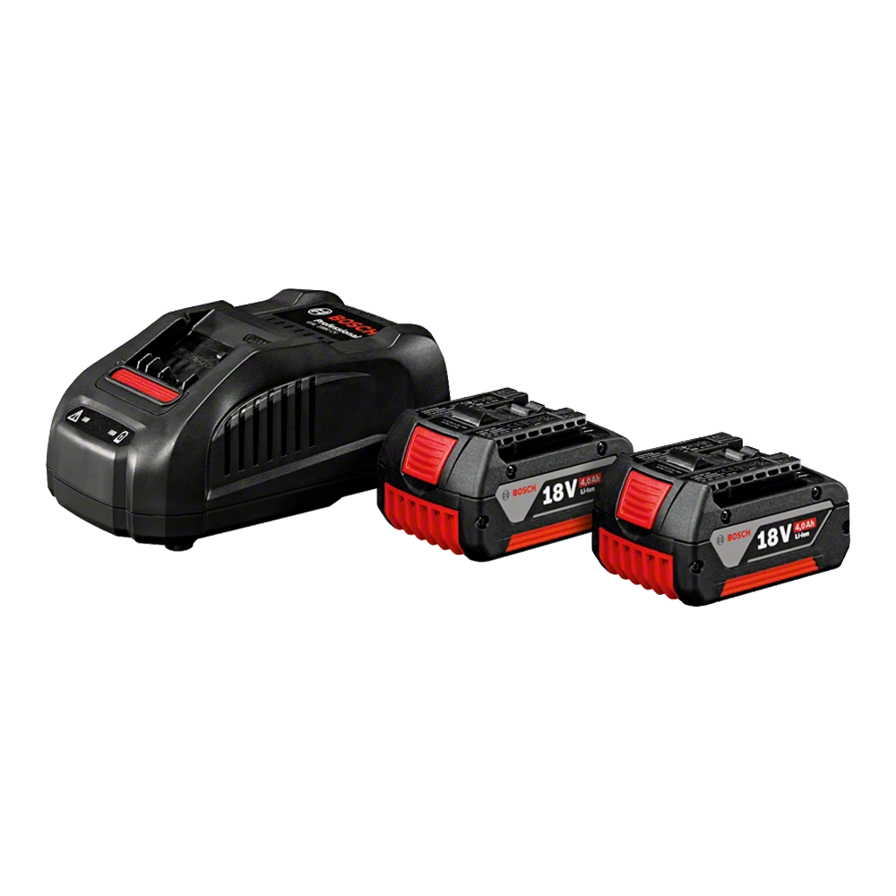 Cargador de Batería Bosch 18V 4.0Ah GAL 1880 + 2GBA Baterías 18V 4.0A StarterKit