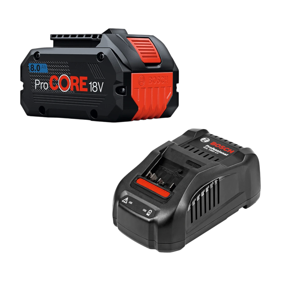 Cargador de Batería Bosch 18V 8.0Ah GAL 1880 + 2 Baterías 18V 8.0A PROCORE StarterKit (copia)