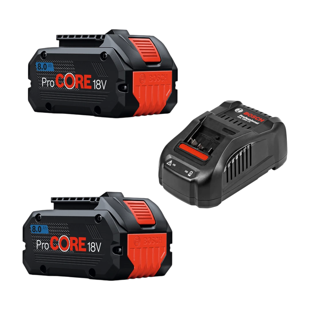Cargador de Batería Bosch 18V 4.0Ah GAL 1880 + 2GBA Baterías 18V 4.0A StarterKit (copia)