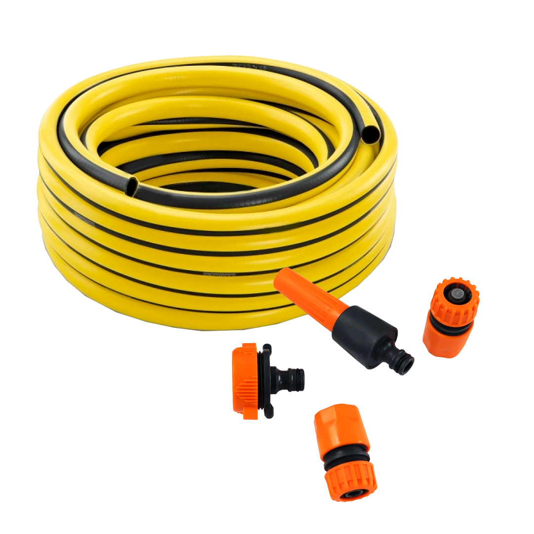 Manguera de Jardín Truper 1/2" Super Reforzada 4CAP X15mt + Kit de Acople Rápido (copia)