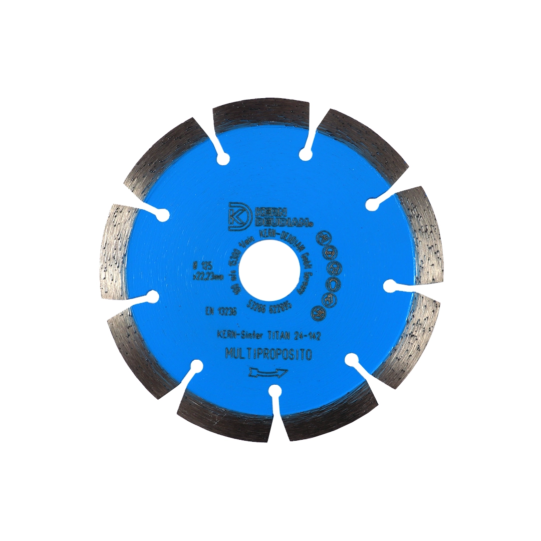Disco Diamantado Segmentado Kern Deudiam 5" 7/8" Sinter Titan 125 x 22.23 mm