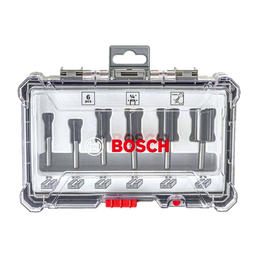 Set De Fresas Rectas Bosch X 6 pcs 1/4"