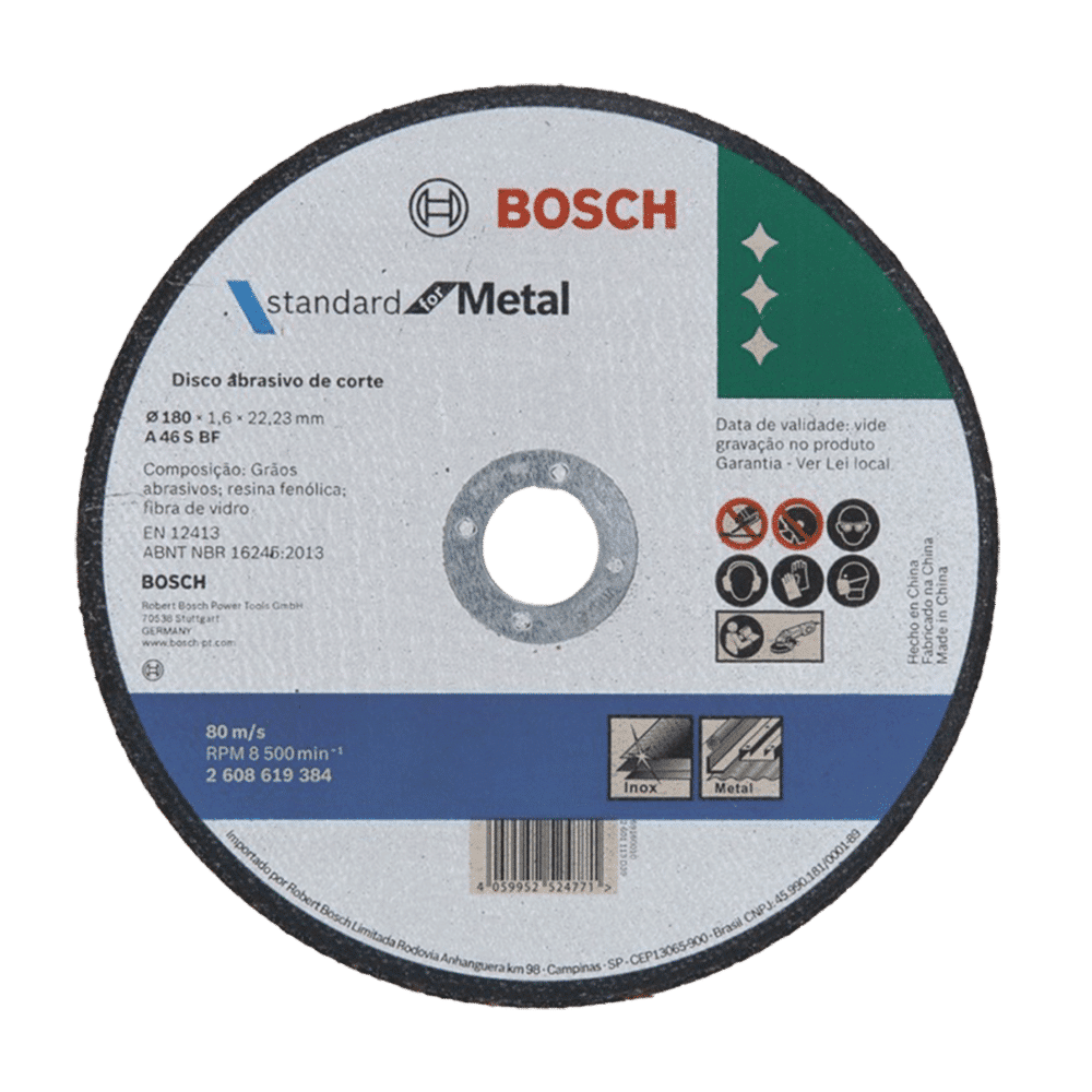 Disco Bosch Corte Metal LPP Estandar 7" (180mm x 1.6mm)