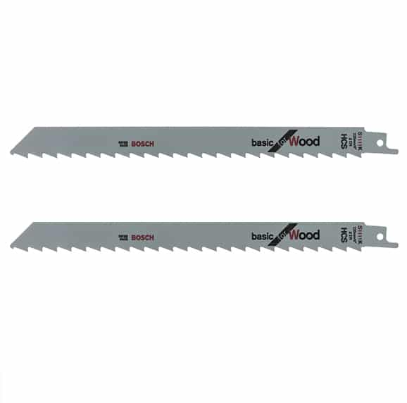 Cuchilla sierra sable Bosch 9" MADERA 225mm 3 TPI S1111K (x2)