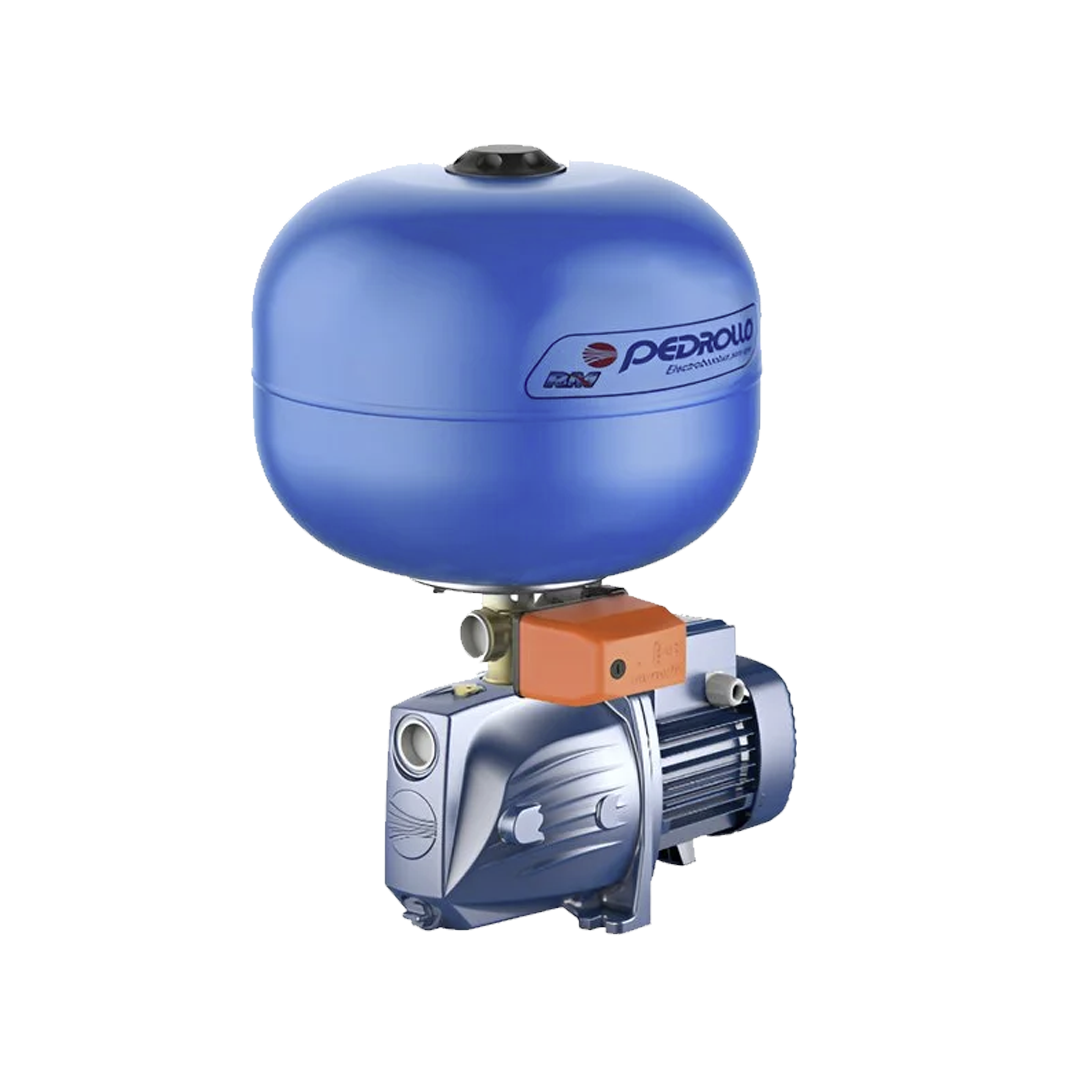 Sistema de Presion Hidrofresh Pedrollo Tanque de Membrana Horizontal 110/220v 0.75hp 10/18gm 24lts 40/60psi (PLURIJETm4/80N)