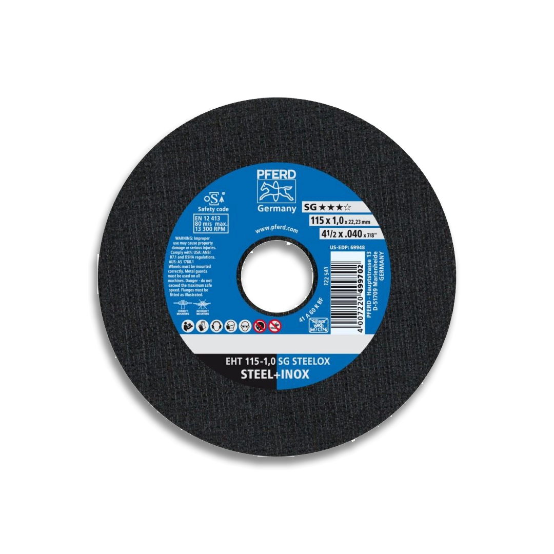 Disco Pferd Corte Metal Industrial 4 1/2"x040"x7/8"(SG STEELOX)