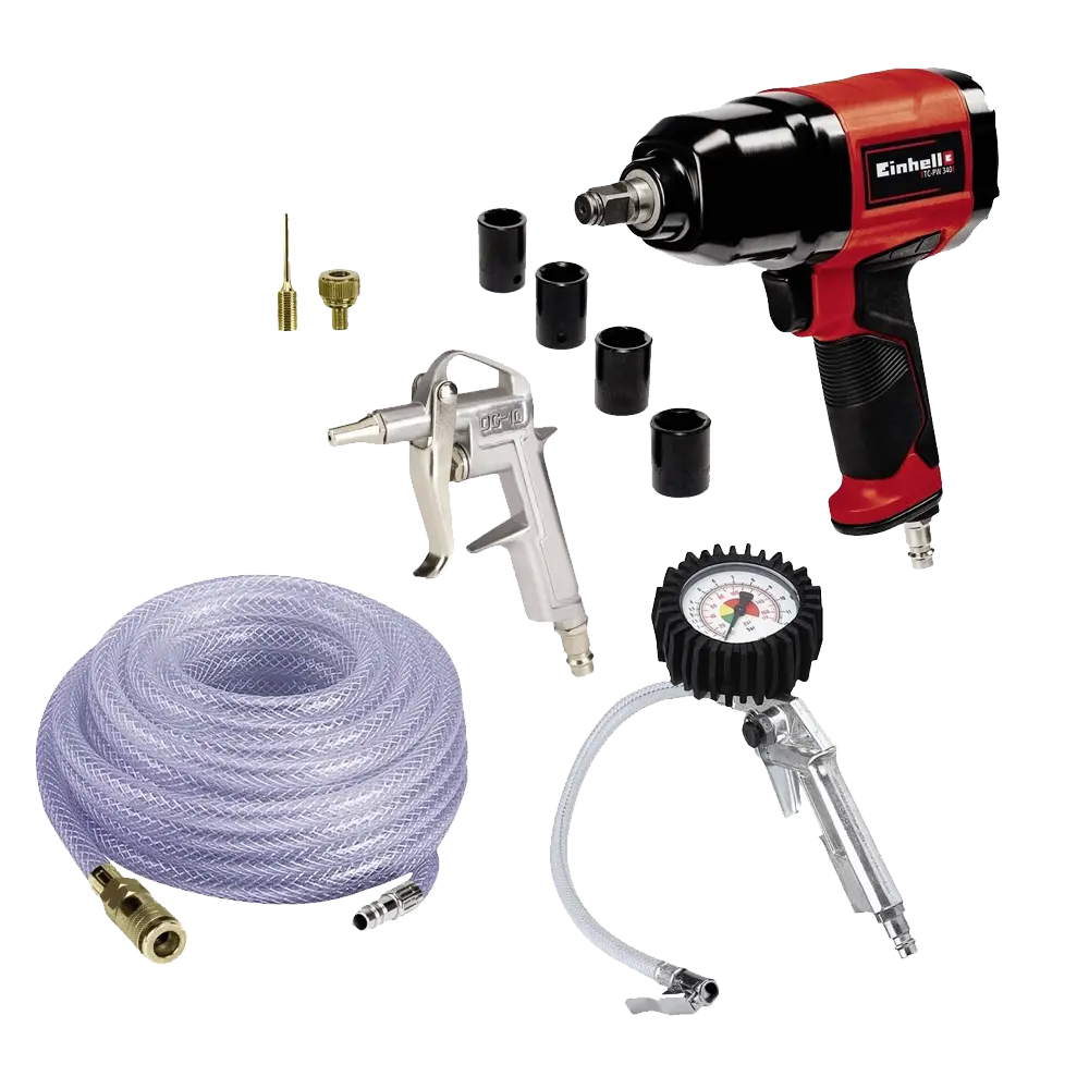 Llave de Impacto Neumatica Einhell 340Nm + 9 Accs TC-PW 340 KIT