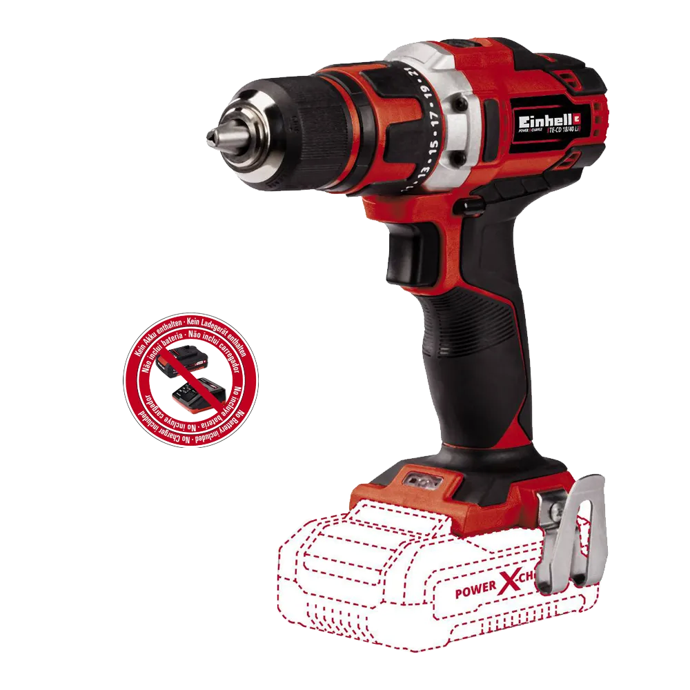 Taladro Atornillador Inalambrico Einhell 18V 40Nm (TE-CD 18/40 LI-SOLO)