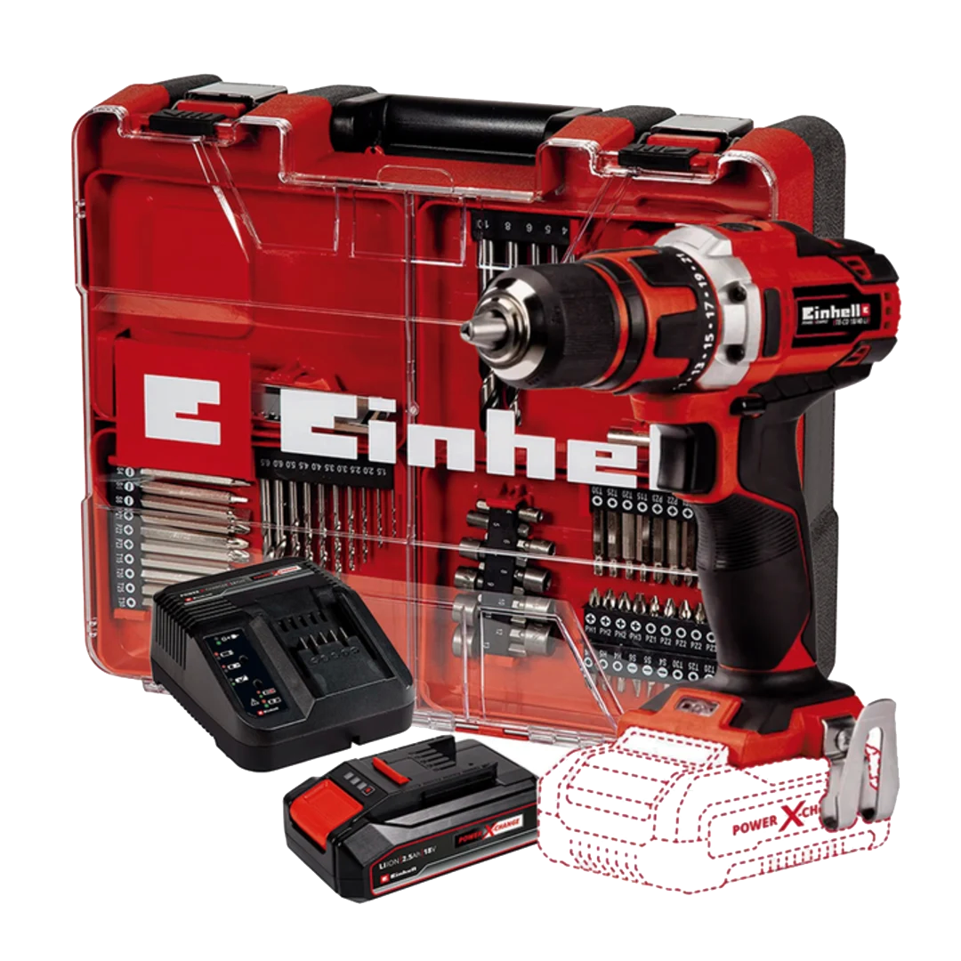 Taladro de Rotación Inalámbrico Einhell 1/2" + Batería 40Nm TE-CD 18/40 Li