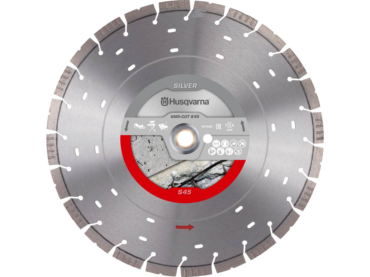 Disco Diamantado Husqvarna 18" Vari-Cut S45 Concreto Curado/Reforzado