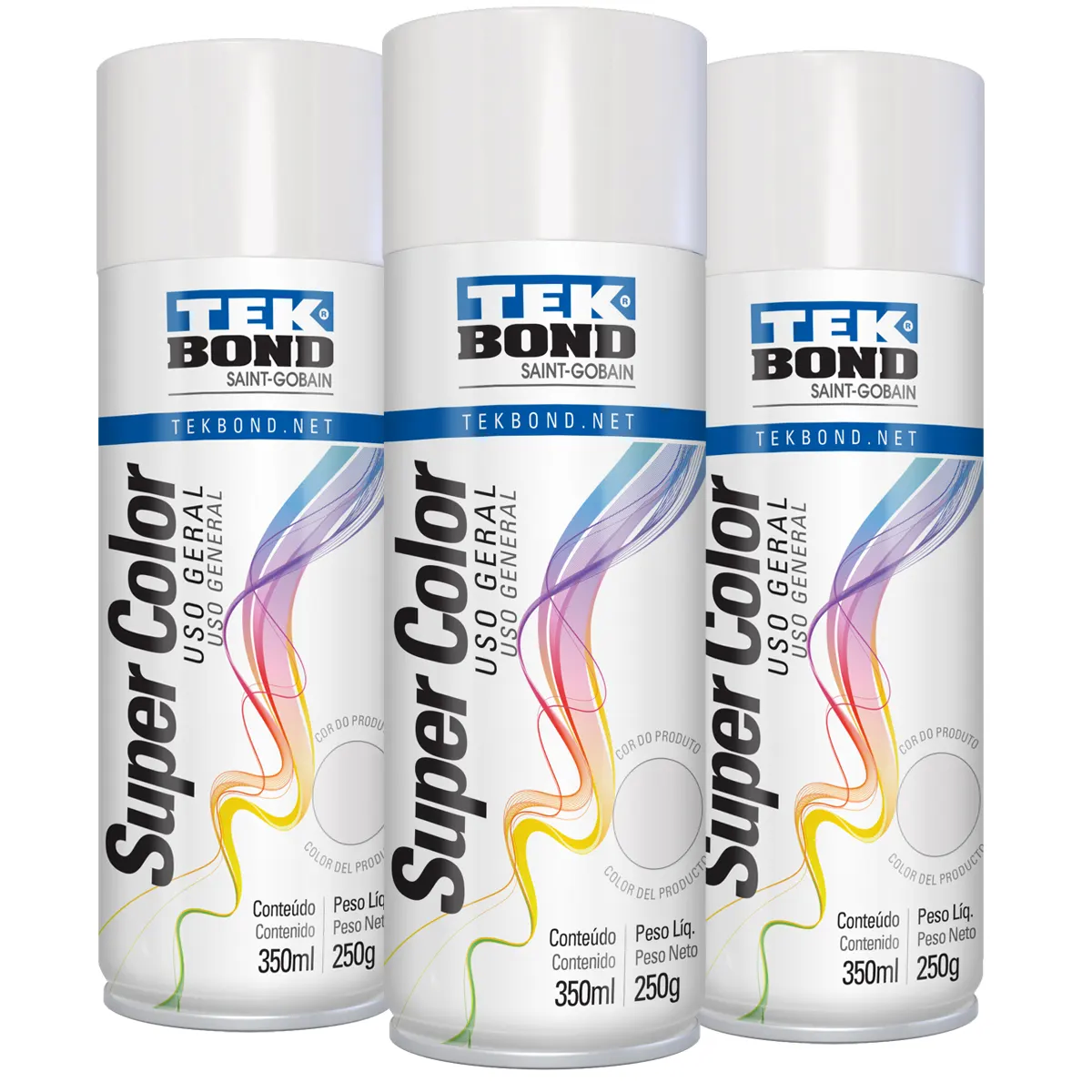 Pintura Aerosol Uso General Tek Bond Color Blanco Hielo - 350 ml/250 gr
