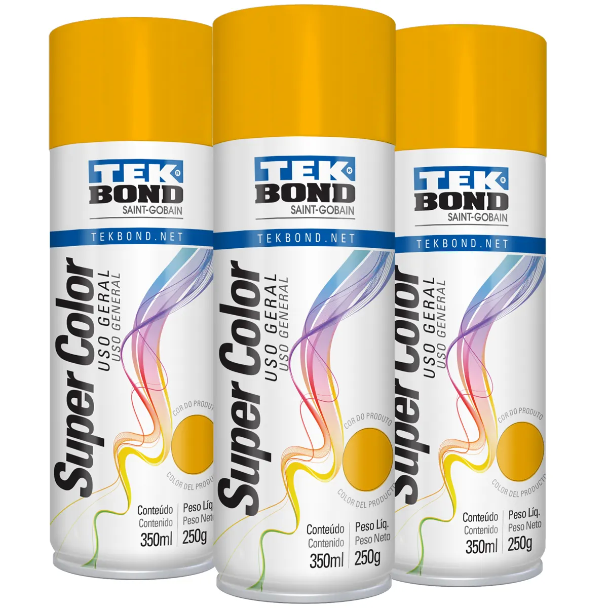 Pintura Aerosol Uso General Tek Bond Color Naranja - 350 ml/250 gr