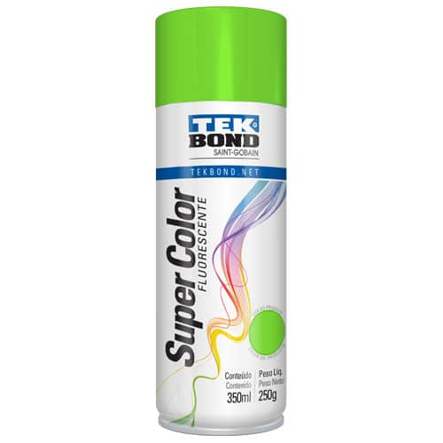 Pintura Aerosol Fluorescente Tek Bond Color Verde - 350 ml/250 gr