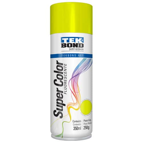 Pintura Aerosol Fluorescente Tek Bond Color Amarillo - 350 ml/250 gr
