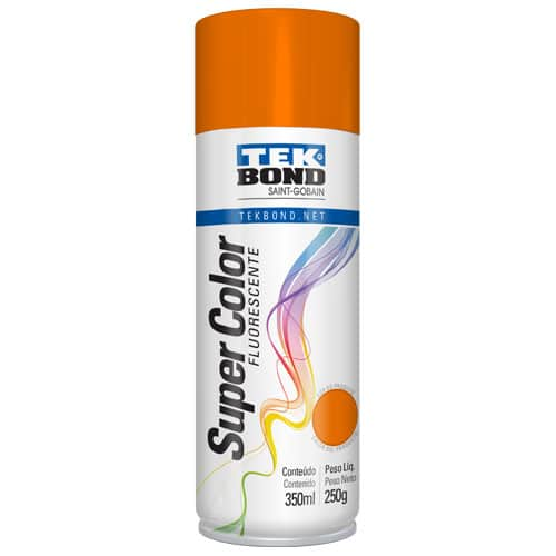 Pintura Aerosol Fluorescente Tek Bond Color Naranja - 350 ml/250 gr