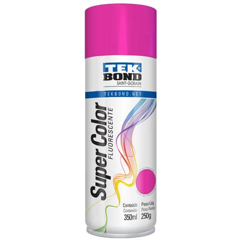 Pintura Aerosol Fluorescente Tek Bond Color Rosa - 350 ml/250 gr