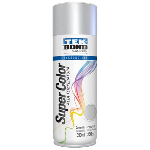 Pintura Aerosol Alta Temperatura Tek Bond Color Aluminio - 350 ml/250 gr