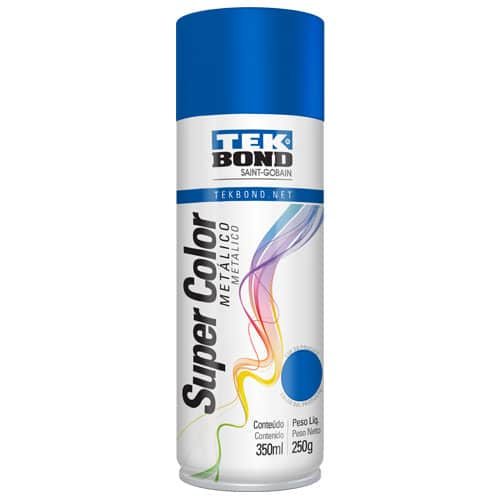 Pintura Aerosol Metalizada Tek Bond Color Azul Metalizado - 350 ml/250 gr