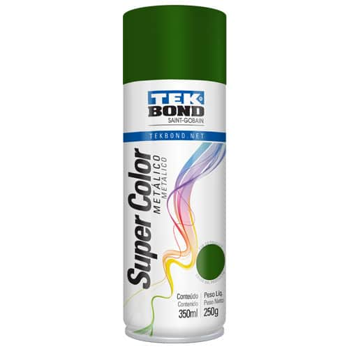 Pintura Aerosol Metalizada Tek Bond Color Verde Metalizado - 350 ml/250 gr