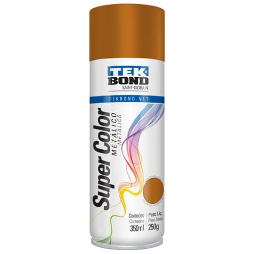 Pintura Aerosol Metalizada Tek Bond Color Cobre Metalizado - 350 ml/250 gr
