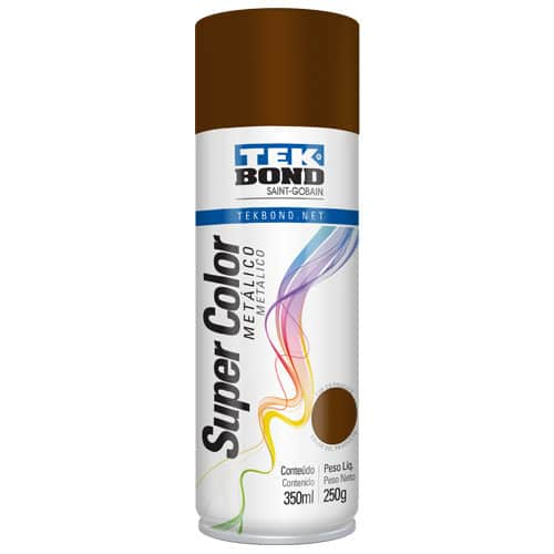 Pintura Aerosol Metalizada Tek Bond Color Bronce Metalizado - 350 ml/250 gr