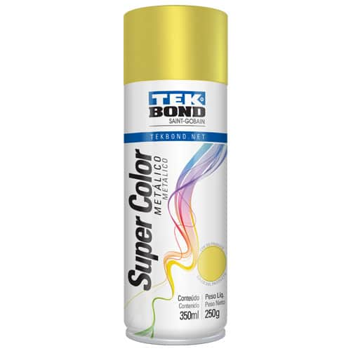 Pintura Aerosol Metalizada Tek Bond Color Oro Metalizado - 350 ml/250 gr