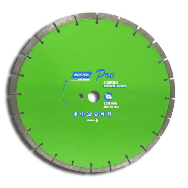 Disco Norton Pro 16" Corte Concreto/Asfalto