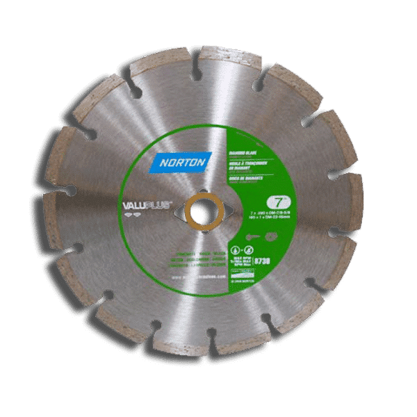 Disco Norton Diamantado Segmentado 7x8x5/8 Corte Concreto Ladrillo