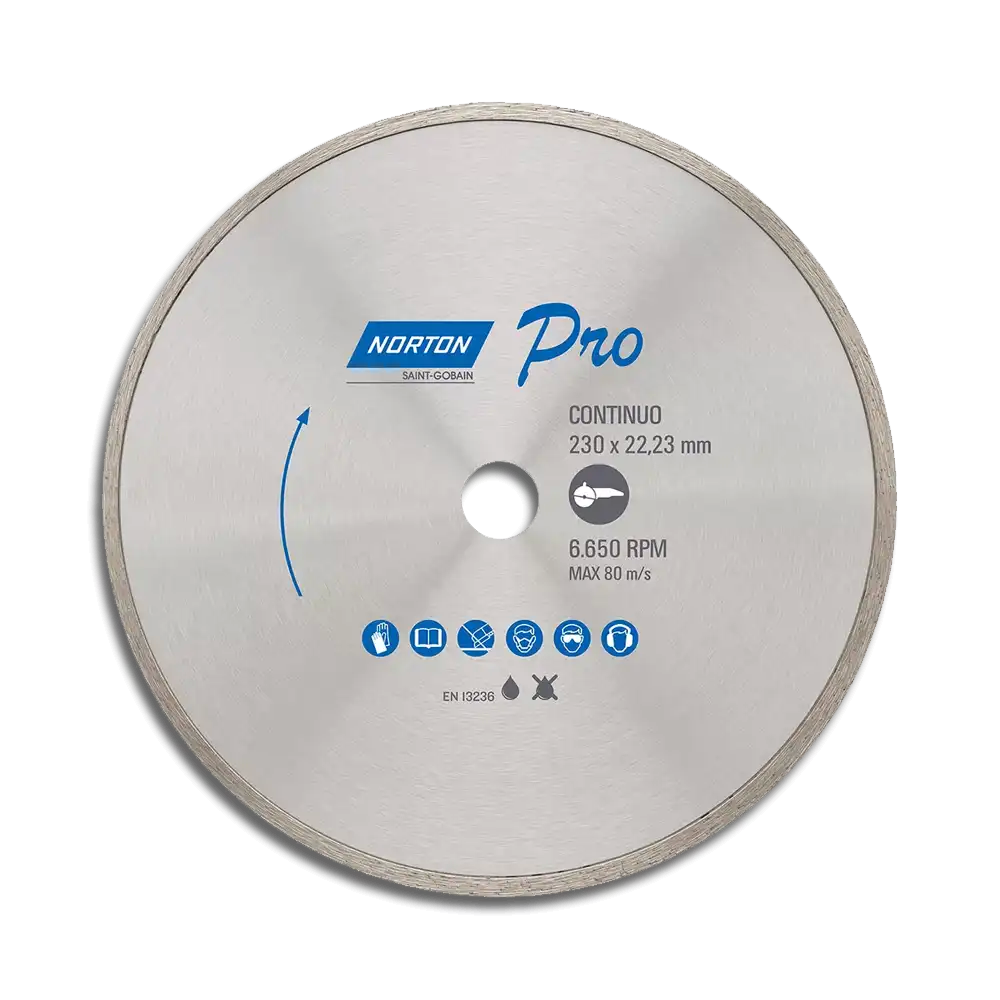 Disco Norton Pro Diamantado 9" Continuo