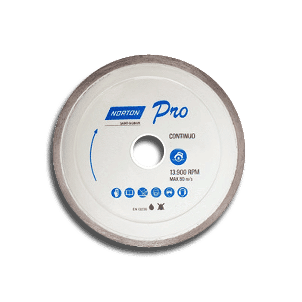 Disco Norton Pro Diamantado 4-1/2 x 8 Corte Continuo Porcelanato,ceramica,Azulejos