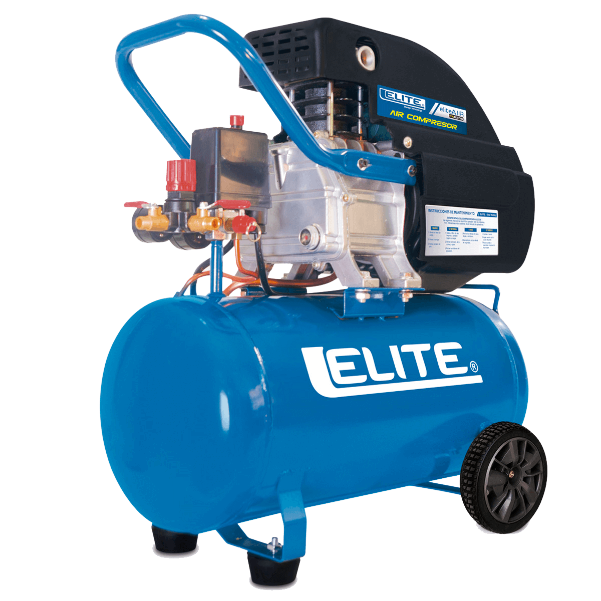 Compresor de Aire Elite 2.0 hp,20lts,125psi,Caudal Max 4.1 cfm