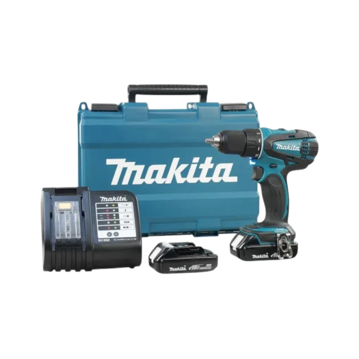 Taladro de Rotación Inalámbrico Makita 1/2 Pulgada 62Nm 18V+Cargador+2 Baterías