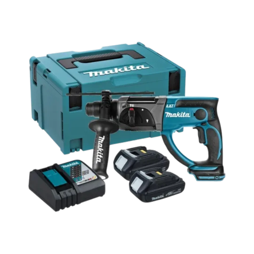 Rotomartillo Inalámbrico Makita 2.0J 18V SDS Plus DHR202SYE + Cargador + 2 Baterías 