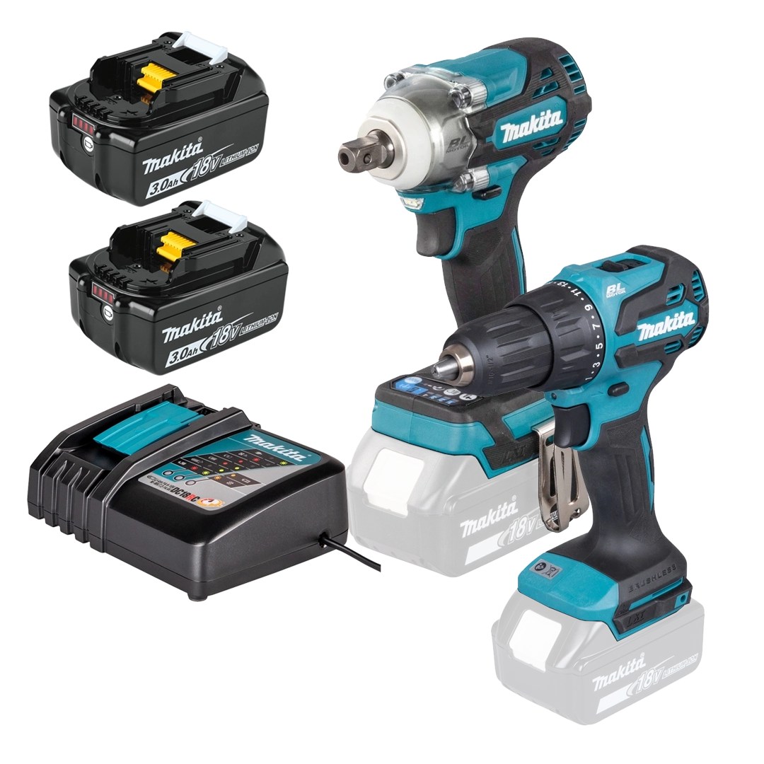 Llave de Impacto Inalámbrica Makita 1/2″ 330Nm 18V LXT DTW301Z Brushless + Cargador + 2 Baterías (copia)