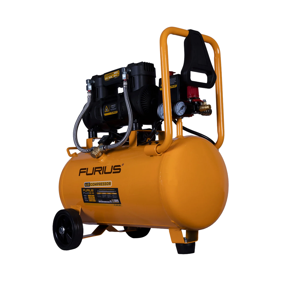 Compresor de Aire Libre de Aceite Furius 1.5hp 24lt FC124S