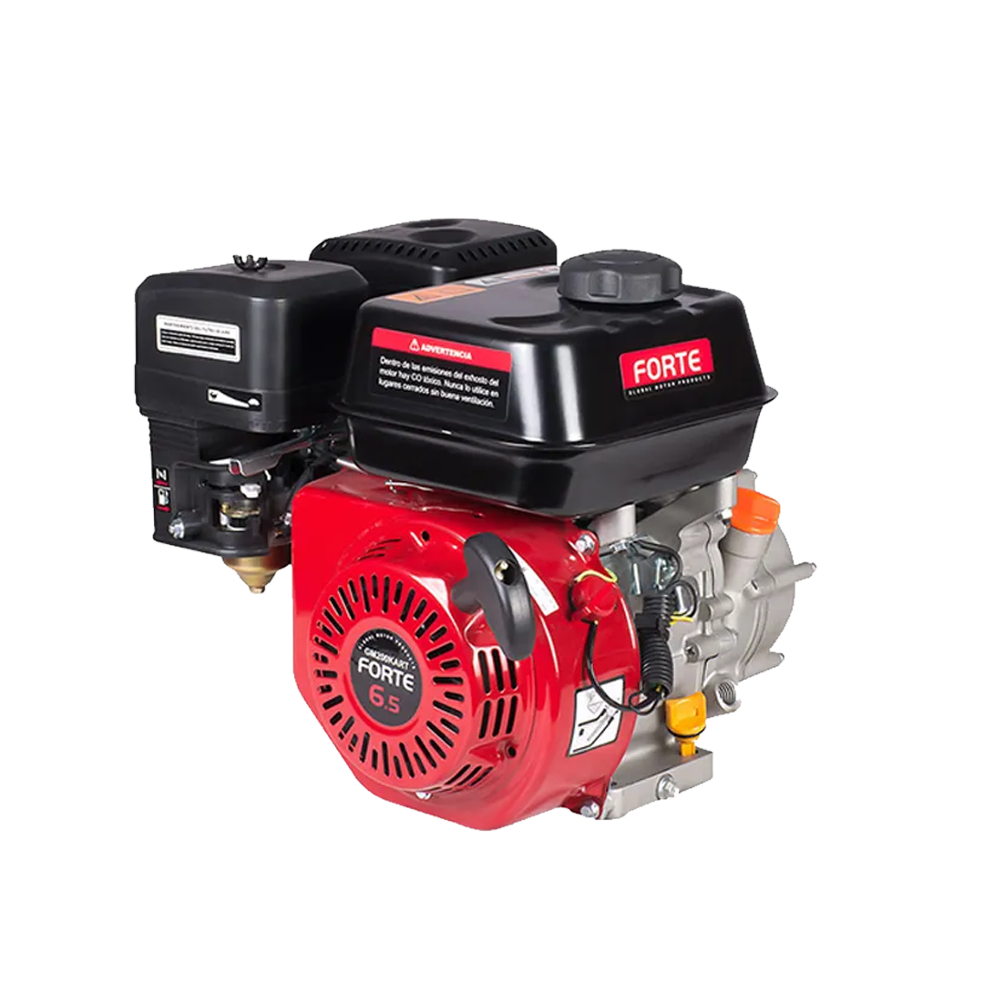 Motor Gasolina Forte Arranque Manual Clutch Humedo y Reductor 196cc 6.5hp 3/4" 1800rpm