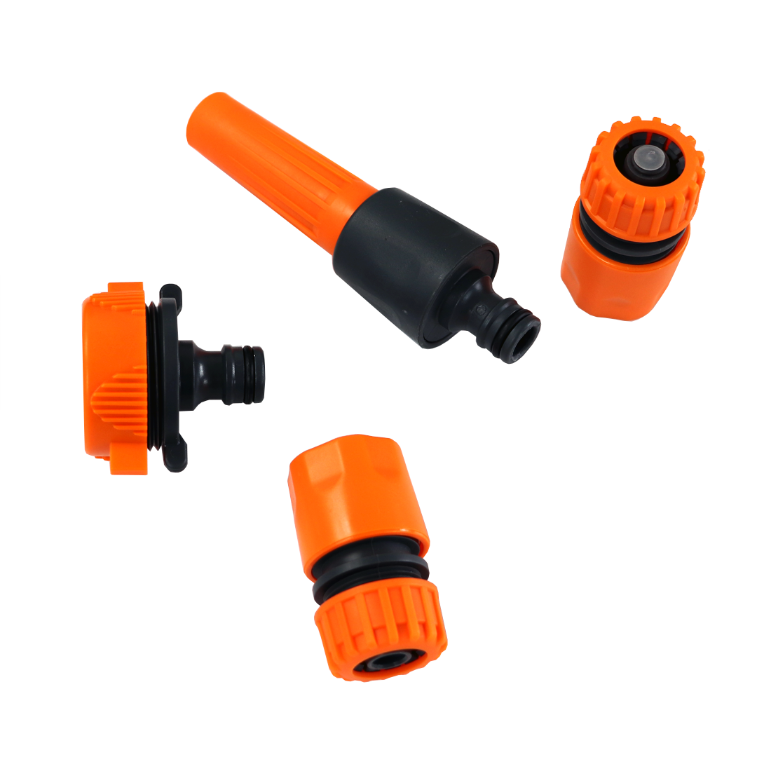 Kit Acoples 4 Piezas Manguera Jardin PVC