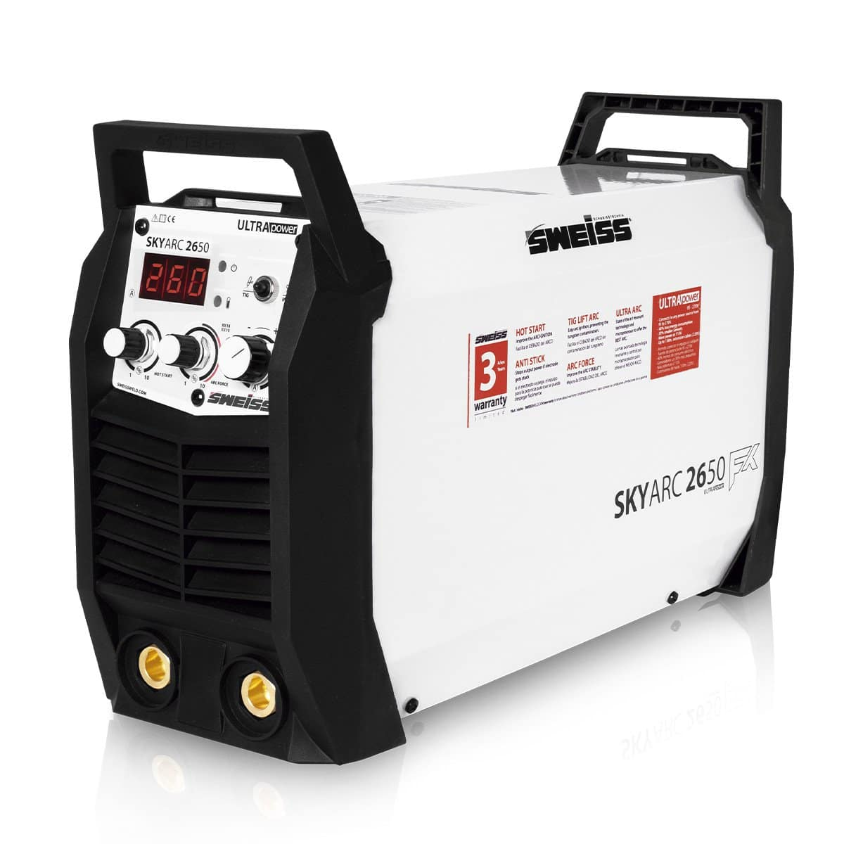 Soldador Inversor SWEISS 260AMP,al 50% a 40°