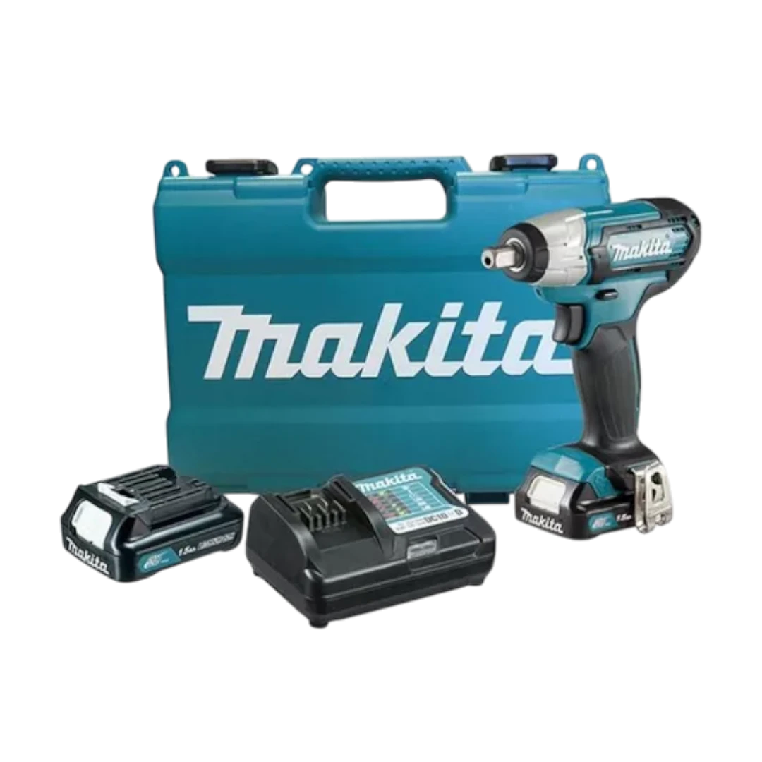 Llave de Impacto Inalámbrica Makita 1/2Pulgada 145Nm 12V + Cargador + 2 Baterías TW141DWYE